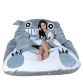 Large Size Plush Totoro Toy Soft Cotton Bed Stuffed Animal PP Cotton Filled Valentine's Day Sleep Companion