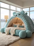 New Cream Style Creative Internet Red Monster Modeling Children's Set of Princess Bed Surrounding with Cartoon Cloth Bed