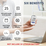 URIT Home Use Uric Acid Tester Fast Result in 25s Contains 25 test strips